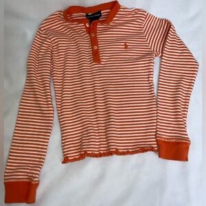Girls long sleeve Ralph Lauren striped shirt